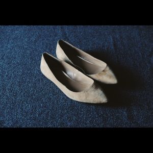 Banana Republic Camel Suede Pointed-Toe Flats